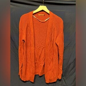 Rust orange cardigan